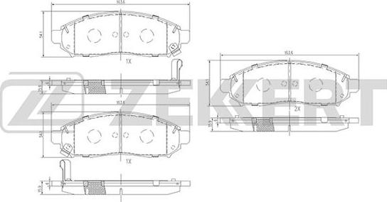 Zekkert BS-1226 - Kit pastiglie freno, Freno a disco autozon.pro