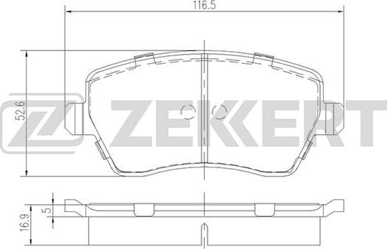 Zekkert BS-1221 - Kit pastiglie freno, Freno a disco autozon.pro