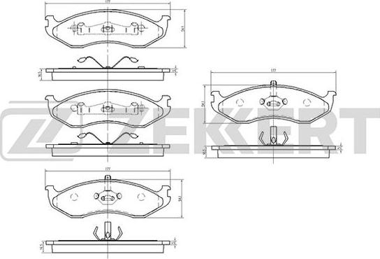 Zekkert BS-1271 - Kit pastiglie freno, Freno a disco autozon.pro