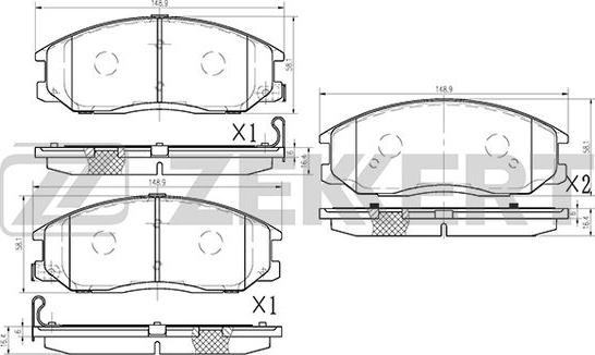 Zekkert BS-1794 - Kit pastiglie freno, Freno a disco autozon.pro