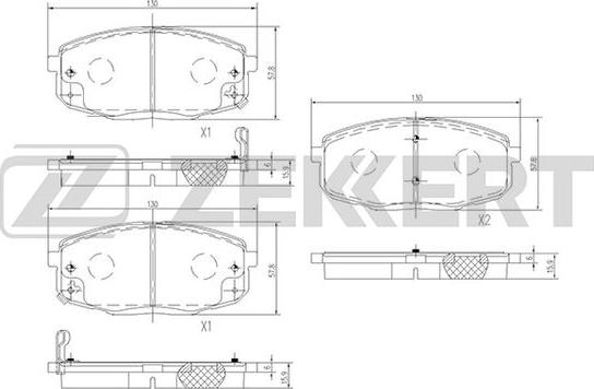 Zekkert BS-1762 - Kit pastiglie freno, Freno a disco autozon.pro