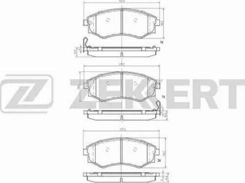 Zekkert BS-1767 - Kit pastiglie freno, Freno a disco autozon.pro