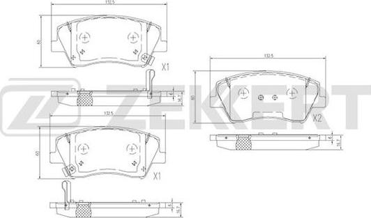 Zekkert BS-1701 - Kit pastiglie freno, Freno a disco autozon.pro