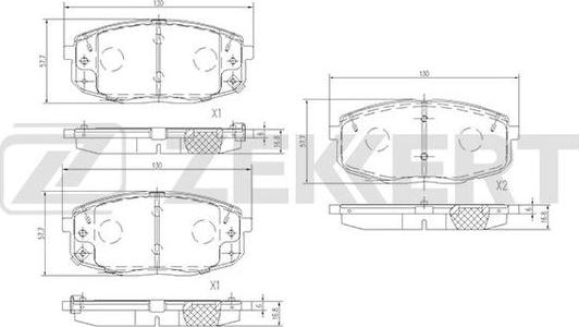 Zekkert BS-1707 - Kit pastiglie freno, Freno a disco autozon.pro