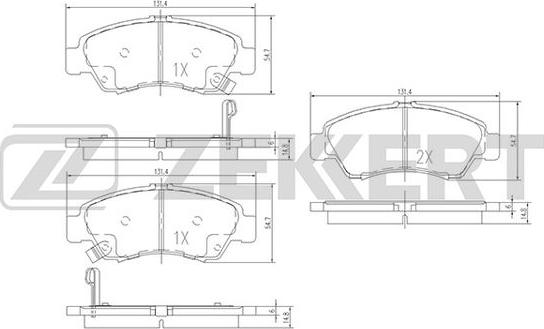 Zekkert BS-1717 - Kit pastiglie freno, Freno a disco autozon.pro