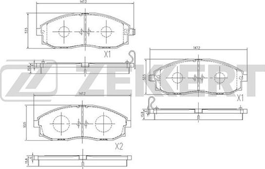 Zekkert BS-1785 - Kit pastiglie freno, Freno a disco autozon.pro