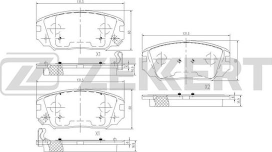 Zekkert BS-1780 - Kit pastiglie freno, Freno a disco autozon.pro