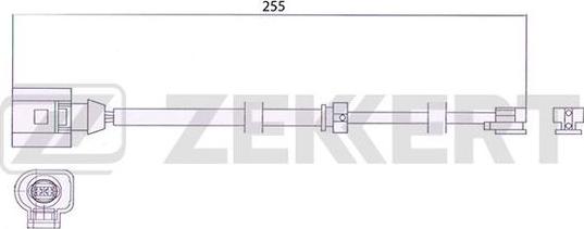 Zekkert BS-8044 - Contatto segnalazione, Usura past. freno / mat. d'attrito autozon.pro