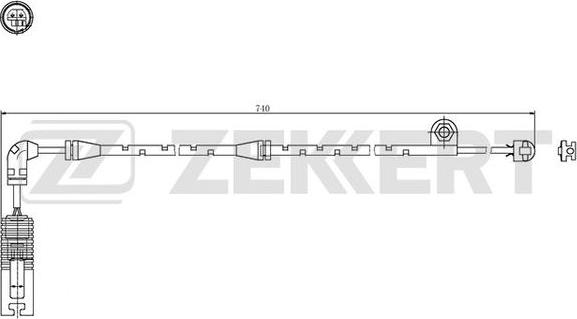 Zekkert BS-8048 - Contatto segnalazione, Usura past. freno / mat. d'attrito autozon.pro