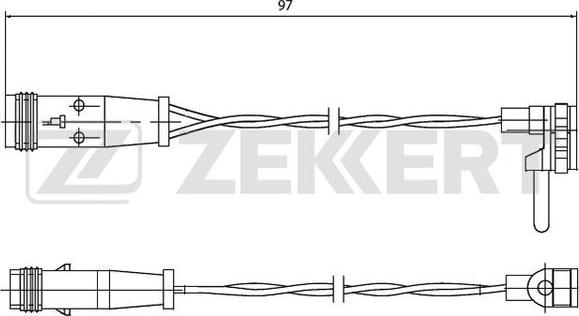 Zekkert BS-8009 - Contatto segnalazione, Usura past. freno / mat. d'attrito autozon.pro