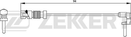 Zekkert BS-8003 - Contatto segnalazione, Usura past. freno / mat. d'attrito autozon.pro