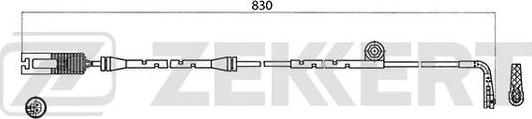 Zekkert BS-8017 - Contatto segnalazione, Usura past. freno / mat. d'attrito autozon.pro