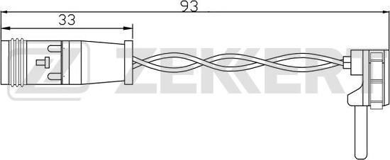 Zekkert BS-8084 - Contatto segnalazione, Usura past. freno / mat. d'attrito autozon.pro