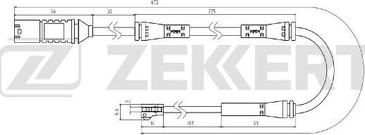 Zekkert BS-8082 - Contatto segnalazione, Usura past. freno / mat. d'attrito autozon.pro