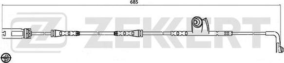 Zekkert BS-8035 - Contatto segnalazione, Usura past. freno / mat. d'attrito autozon.pro