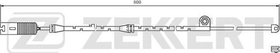 Zekkert BS-8036 - Contatto segnalazione, Usura past. freno / mat. d'attrito autozon.pro