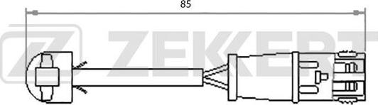 Zekkert BS-8031 - Contatto segnalazione, Usura past. freno / mat. d'attrito autozon.pro