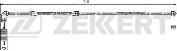 Zekkert BS-8037 - Contatto segnalazione, Usura past. freno / mat. d'attrito autozon.pro