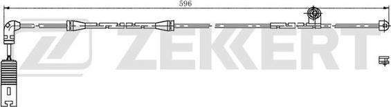 Zekkert BS-8025 - Contatto segnalazione, Usura past. freno / mat. d'attrito autozon.pro