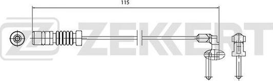 Zekkert BS-8027 - Contatto segnalazione, Usura past. freno / mat. d'attrito autozon.pro