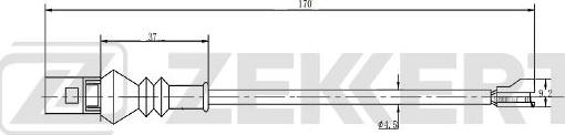 Zekkert BS-8079 - Contatto segnalazione, Usura past. freno / mat. d'attrito autozon.pro