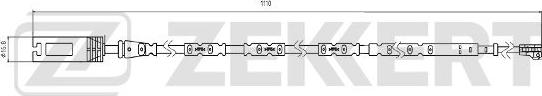 Zekkert BS-8074 - Contatto segnalazione, Usura past. freno / mat. d'attrito autozon.pro