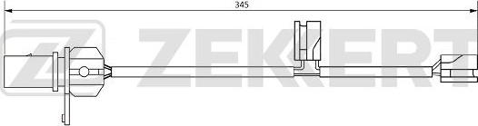 Zekkert BS-8078 - Contatto segnalazione, Usura past. freno / mat. d'attrito autozon.pro