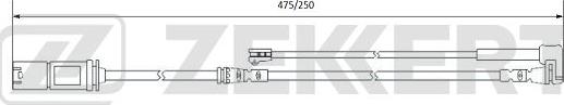 Zekkert BS-8077 - Contatto segnalazione, Usura past. freno / mat. d'attrito autozon.pro