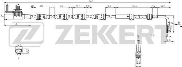 Zekkert BS-8141 - Contatto segnalazione, Usura past. freno / mat. d'attrito autozon.pro