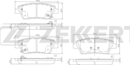 Zekkert BS-3049 - Kit pastiglie freno, Freno a disco autozon.pro