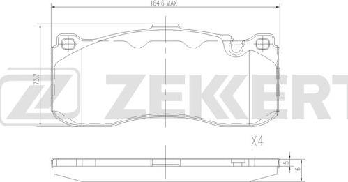 Zekkert BS-3046 - Kit pastiglie freno, Freno a disco autozon.pro