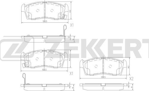 Zekkert BS-3054 - Kit pastiglie freno, Freno a disco autozon.pro