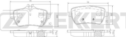 Zekkert BS-3055 - Kit pastiglie freno, Freno a disco autozon.pro