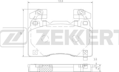 Zekkert BS-3050 - Kit pastiglie freno, Freno a disco autozon.pro