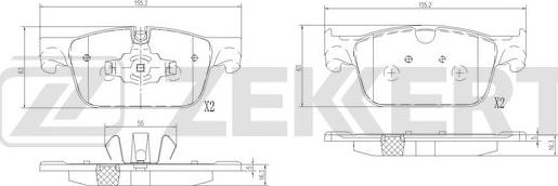 Zekkert BS-3065 - Kit pastiglie freno, Freno a disco autozon.pro