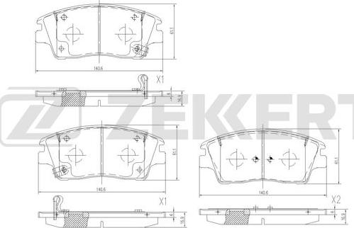 Zekkert BS-3061 - Kit pastiglie freno, Freno a disco autozon.pro