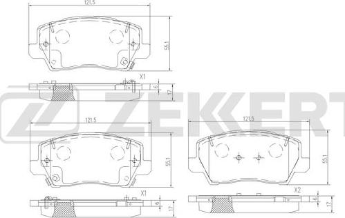 Zekkert BS-3068 - Kit pastiglie freno, Freno a disco autozon.pro