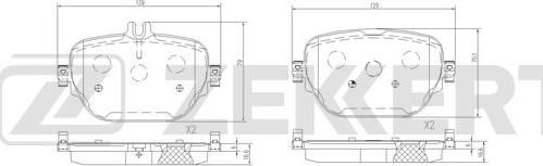 Zekkert BS-3067 - Kit pastiglie freno, Freno a disco autozon.pro