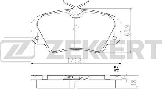 Zekkert BS-3001 - Kit pastiglie freno, Freno a disco autozon.pro