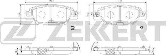 Zekkert BS-3019 - Kit pastiglie freno, Freno a disco autozon.pro