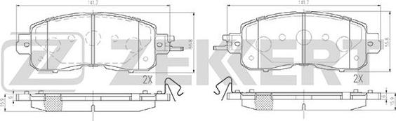 Zekkert BS-3014 - Kit pastiglie freno, Freno a disco autozon.pro