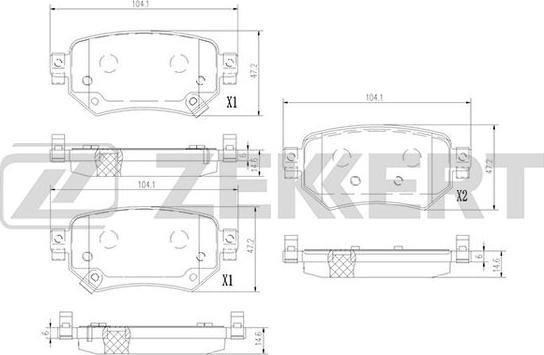 Zekkert BS-3018 - Kit pastiglie freno, Freno a disco autozon.pro