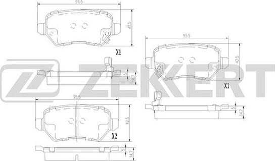 Zekkert BS-3017 - Kit pastiglie freno, Freno a disco autozon.pro