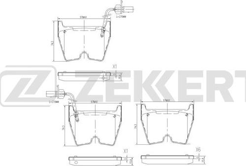 Zekkert BS-3039 - Kit pastiglie freno, Freno a disco autozon.pro