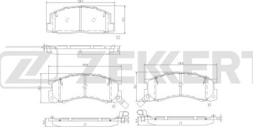 Zekkert BS-3024 - Kit pastiglie freno, Freno a disco autozon.pro