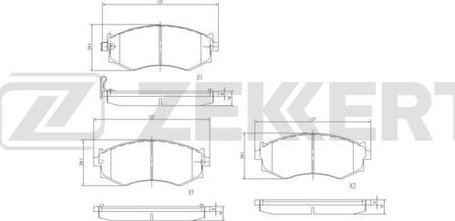 Zekkert BS-3025 - Kit pastiglie freno, Freno a disco autozon.pro