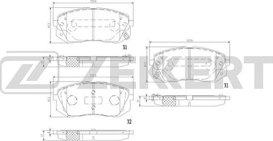 Zekkert BS-3021 - Kit pastiglie freno, Freno a disco autozon.pro