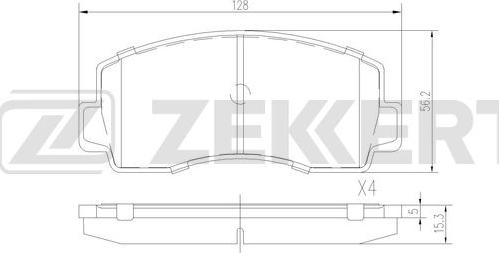 Zekkert BS-3028 - Kit pastiglie freno, Freno a disco autozon.pro