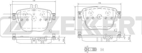 Zekkert BS-3071 - Kit pastiglie freno, Freno a disco autozon.pro