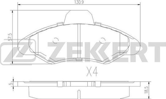 Zekkert BS-2999 - Kit pastiglie freno, Freno a disco autozon.pro